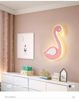 Großhandel B2B Rosa Flamingo Schlafzimmer Wandleuchte Nachtlicht